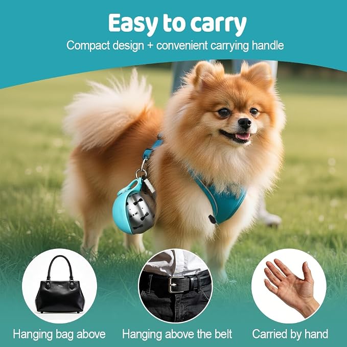 Portable Pet Water Bottle, 285ml/10 Oz Stainless Steel Compact Dog Drinking Bottles Leak Proof Cat Travel Water Bottles with Foldable Silicone Bowl for Outdoor Walking Hiking - Image 5