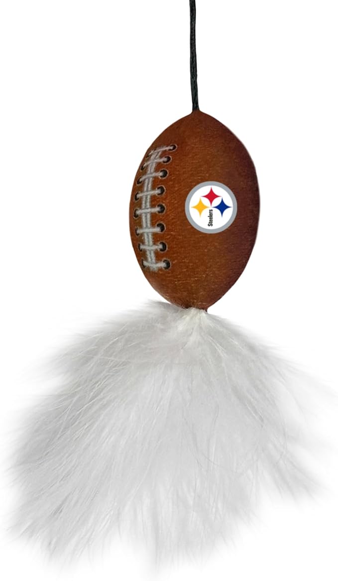 NFL Pittsburgh Steelers Cat Tunnel Tube Toy with Plush Football Catnip and Feathers Collapsible Tunnel for Cats to Play, Peek and Hide, Sporty & Fun Cat Tunnel Toy with Team Logo All-Over Design! - Image 5