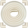 Corner Protector Baby, Baby Proofing Edge Corner Protector, Soft Foam White | Waterproof Foam Cushion with Adhesive Tape ,Corner Protector for Fireplace, Table, Stair, Cabinet (6.6ft Edge + 4 Corners) by AIXMEET