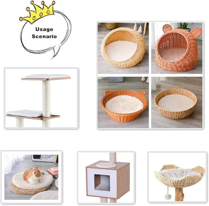 SHENGOCASE 2-Pack 14" x15.7 Faux Rabbit Fur Cat Dog Bed Cushion Pad Mat, Cat Tree Tower Replacement Cushion Pad for Window Perch Carrier House Cage Crate Kennel Furniture - Image 7