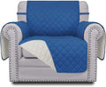 Easy-Going Reversible Couch Cover, Small Chair, Blue/Ivory | Machine Washable Slipcover For Dogs, Water Resistant Furniture Mat For Living Room, Non-Slip Sofa Cover, Pet Friendly by Easy-Going