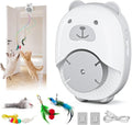 Interactive Cat Toys for Indoor Cats, Automatic Rechargeable Hanging Feather Wand with Flying Motion, 4 Packs Replaceable Accessories, Exercise Enrichment Toy for Cats, Long-Lasting USB Charging by Unknown