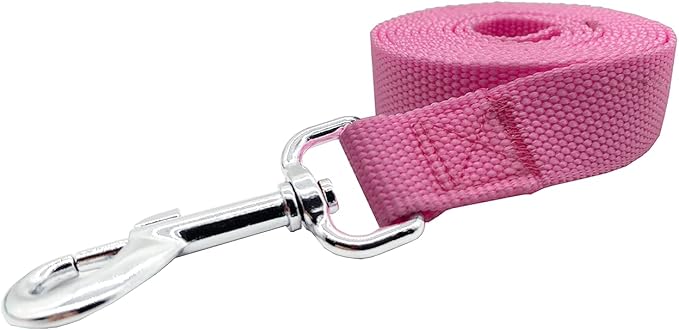 Nylon Dog Training Leash, Traction Rope, 4Ft /5 Foot /6 Feet Long, 5/8 inch 3/4 Inch 1 Inch Wide, for Small and Medium Dogs (3/4'' x 4 F, Pink) - Image 2