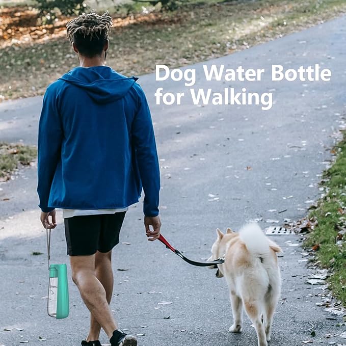 Dog Water Bottle Portable for Walking Pet Travel 19 OZ Leak proof Water Bottle Bowl with Drinking Feeder Cat Puppy Water Dispenser for Hiking Camping Grey | for Puppy Cat Walking Hiking Camping, Pet Travel Leak proof Water Bottle Bowl Small Medium Larg... - Image 6