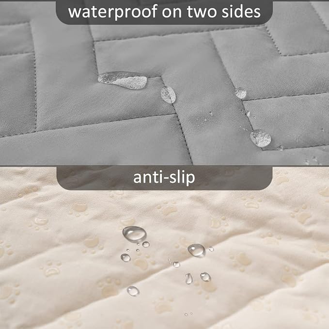 fuguitex Waterproof Dog Bed Cover Couch Cover for Pet Anti-Slip Cat Mat Pet Pad Blanket for Sofa Chair Recliner Bed Furniture Protrctor - Image 3