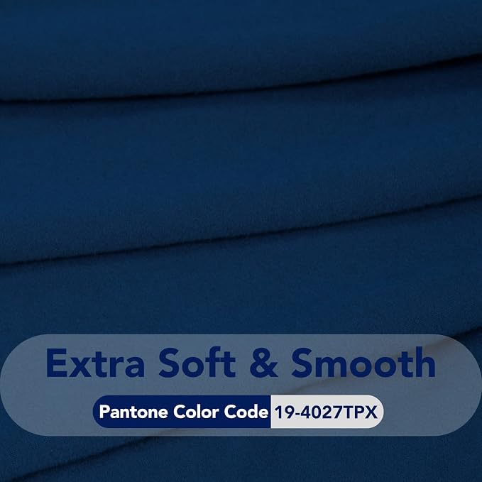 PureFit Stretch Couch Covers for Sofa 4 Seater Slipcovers Navy | 1-Piece Sofa Cover Washable Soft Couch protector, Couch Slipcover with Non Skid Foam and Elastic Bottom for Kids, Dogs - Image 5