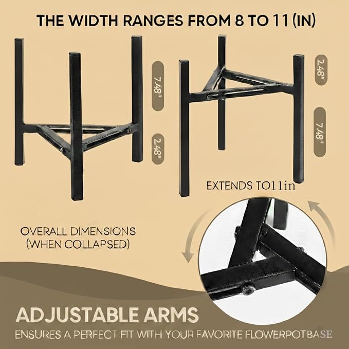 Adjustable Width Dog Bowl Holder - Single Bowl Feeder for Medium to Large Breed Dogs, fits Bowls from 8-11 inches, Sturdy Metal Construction, Ergonomic Design (Bowl not Included) (2Pack) - Image 3