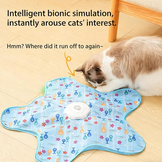 Automatic Cat Toy for Indoor Cats, Hide & Seek Hunting Game | Rechargeable Interactive Cat Toys, Moving Concealed Feathers, Durable Exercise Toys for Indoor Cats - Image 4