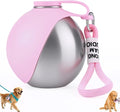 2 in 1 Portable Dog Water Bottle for Dogs,10oz Stainless Steel Portable Dog Water Bottle with Foldable Silicone Bowl, Leak-Proof 2 in 1 Portable Tumbler for Small Dog & Puppy Walking Hiking Outdoor by Unknown