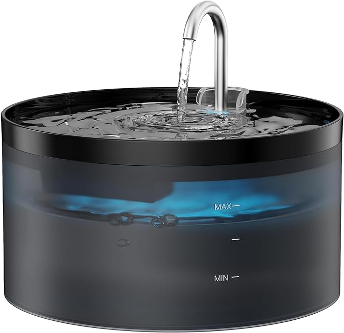 Cat Water Fountain: 108oz/3.2L Cat Fountain Super Silent Pet Drinking Dispenser - Water Fountains for Kitty Indoor - Quiet Pump and Faucet Design - Suitable for Cats and Dogs - BEMOONY | BPA-Free Pet Water Fountain - Water Fontains for Cats Indoor - Su... by BEMOONY