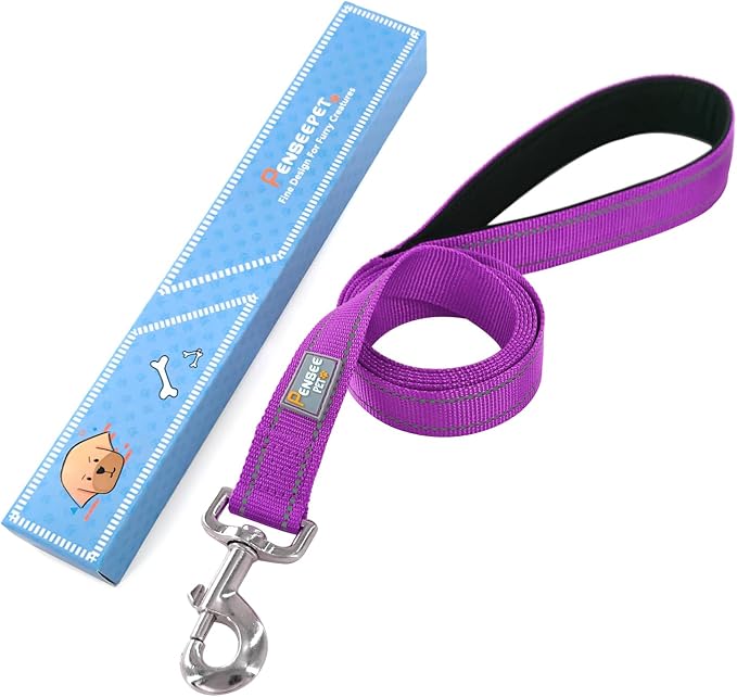 6 FT Basic Dog Leash for Small Dogs,Padded Handle, Magenta | Padded Handle,Metal D-Ring,Heavy Duty Nylon Webbing, for Walking & Training - Image 6