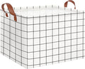 CLOCOR Rectangular Storage Bin,Waterproof Coating (white checks) | Collapsible Cute Pattern Storage Bin by CLOCOR