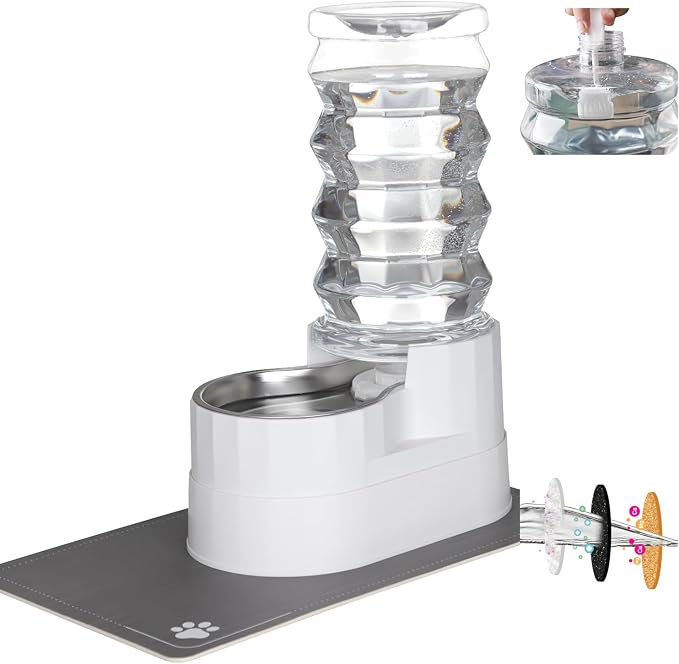 RIZZARI 8L Elevated Dog Water Dispenser: Senior Pets Filtered Hydration | Raised Stand Helps Reduce Neck Strain/Stainless Steel Bowl/Quiet Gravity-Fed Operation/for Multi-Pet Homes - Image 4