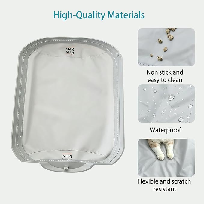 Waterproof Pad for Self Cleaning Litter Box (Two Pack) | Washable Removable Cat Litter Box Pad, Leak-Proof Replacement Liner Accessories - Image 4