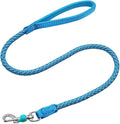 Reflective Dog Leash 2/3/4/6/10ft Braided 1/2" Strong Nylon Rope | 3FT Sky blue Dog Leash for Large Medium Small Dogs Walking Training Leads by Mycicy