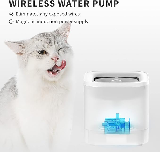 PETKIT Eversweet Solo SE Cat Water Fountain 65oz/1.85L Wireless Pump | Ultra Quiet Pet Water Fountain for Cats and Dogs Inside, Detachable Design Easy to Clean and Assemble, Filters Included - Image 2