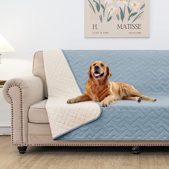 fuguitex Waterproof Dog Bed Cover Couch Cover for Pet Anti-Slip Cat Mat Pet Pad Blanket for Sofa Chair Recliner Bed Furniture Protrctor by fuguitexHome