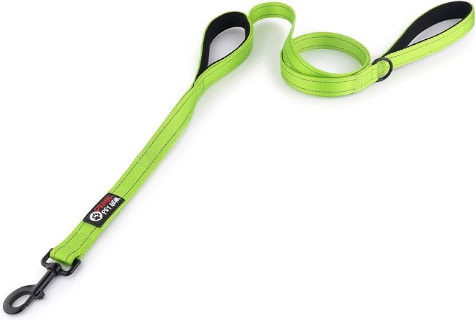 Dog Leash 6ft Long,Traffic Padded Two Handle,Heavy Duty,Reflective Double Handles Lead for Control Safety Training,Leashes for Large Dogs or Medium Dogs,Dual Handles Leads(Green) - Image 8