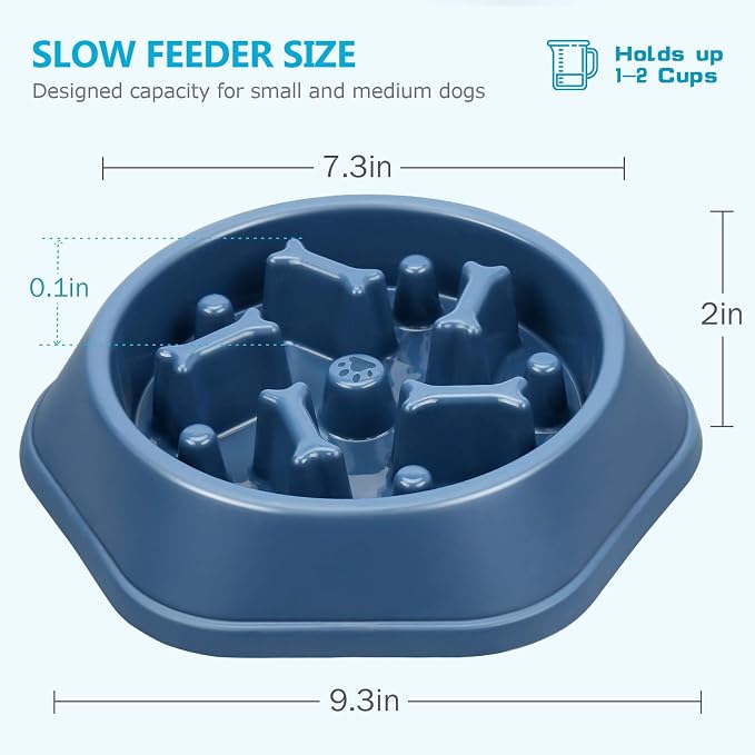UPSKY Slow Feeder Dog Bowl Anti-Chocking Slower Feeding Pet Puzzle Bowls | Interactive Bloat Stop Dog Food Dishes, Non-Slide Dogs Lick Treat for Small Medium, Slow-Eating Maze Design, Easy to Clean - Image 2
