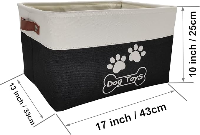 Large Dog Toy Basket Foldable Dog Toy Box Dog Toy Bin for Dog Chew Toys Accessories - Image 2