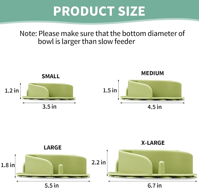 Slow Feeder Dog Bowls Insert, Animire Soft Silicone Slow Eating Dog Food Bowl for Small, Medium and Large Dogs, Compatible with Regular and Elevated Bowls - Image 6