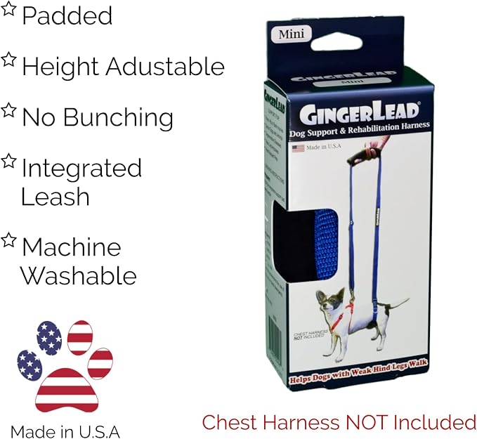 Dog Back Support IVDD Sling Harness, X-Small & Dachshunds | Fits Pets Under 25 lbs and Doxies, Walking Aid for K9s with Disc Disease, Fully Adjustable, Chest Harness NOT Included - Image 4