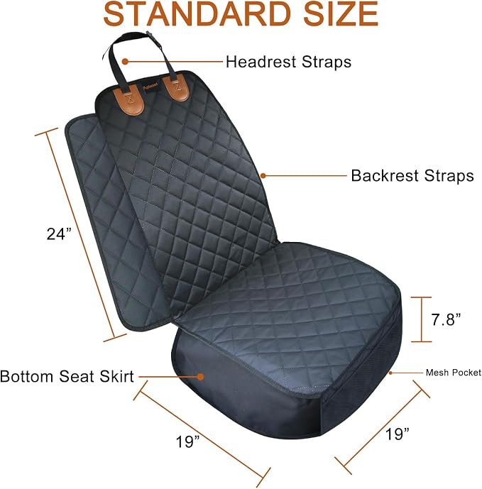 Front Seat Cover for Dogs 2PK Car Seat Covers Front Seats Pet Car Seat Cover Bucket Car Seat Cover for Dogs Front Car Seat Covers Front Seat Pet Cover - Image 3