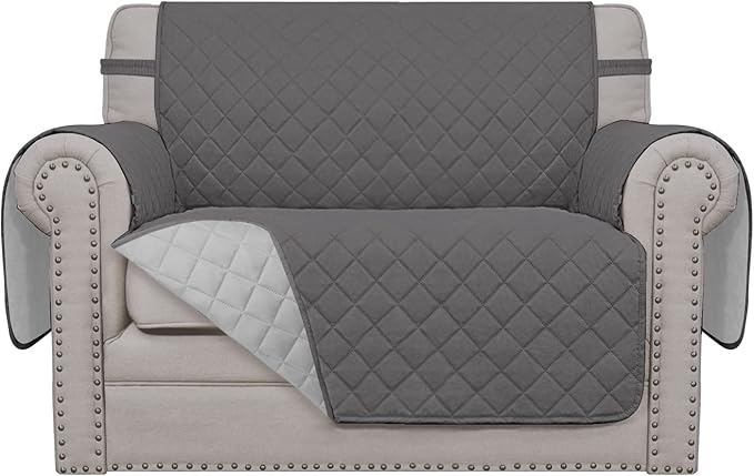 Easy-Going Reversible Couch Cover, Oversized Chair, Gray/Light Gray | Machine Washable Slipcover For Dogs, Water Resistant Furniture Mat For Living Room, Non-Slip Sofa Cover, Pet Friendly by Easy-Going