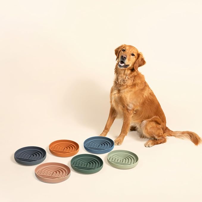 Should We Go? Slow Feeder Dog Bowls - Large Size Silicone Slow Eating Dog Bowl for Puppies & Dogs with Suction Cup -Dishwasher-Safe, Lick Mat Design, Reduces Gulping,for All Breeds,9.5”x1.5”- Ocean - Image 9