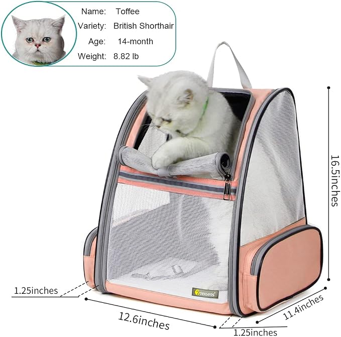 Texsens Innovative Traveler Bubble Backpack Pet Carriers for Cats and Dogs - Image 2