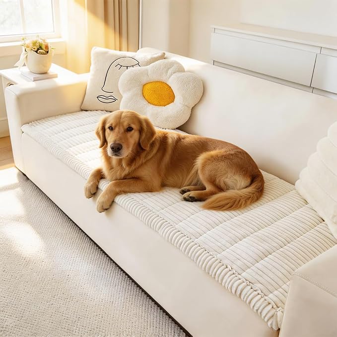 Awjcsv Couch Covers for Dogs Washable, Non Slip Sofa Protector Pet Friendly | Thick, Soft Furniture Cover, Against Pets Hair & Scratch, Fits Leather and Fabric Couches, 27.6" X 82.7" by Awjcsv