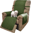 U-NICE HOME Reversible 23''Recliner Small Chair Cover, Huntergreen/Sage | Recliner Cover for dogs Washable, Pet Friendly, Elastic Straps, Water Repellent, Diamond Quilted by U-NICEHOME
