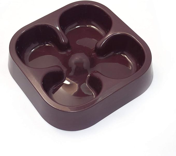 Healthy Slow Feeding Dog Bowl for French Bulldog -Slow Feeder Dog Bowl No Chocking Dog Cat Food Water Bowl with Four-Leaf Clover Pattern (Coffee) - Image 7