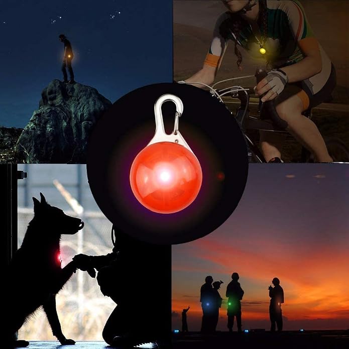 8 Pack Dog Lights for Night Walking, 3 Modes Dog Collar Light for Night Time, IP68 Waterproof Dog Lights Clip On, LED Safety Light for Large Medium Small Pets, Running, Camping, Climbing, Bike - Image 7