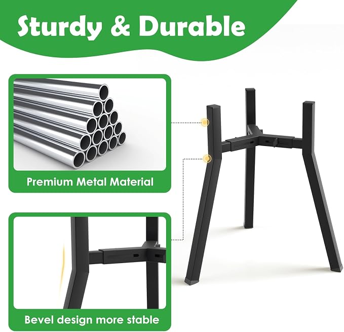 Elevated Dog Bowl Stand for Large Dogs, Adjustable Width 8.2-12.6", 16.9" Tall Single Raised Dog Food Water Stand,Bowl Not Included - Image 4