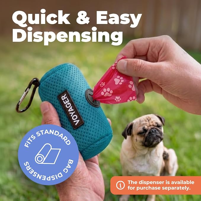 Best Pet Supplies Poop Bags for Dogs - Red, 240 Count | Scented, Leak-proof, Easy-Tear perforations, 15 Thick Bags per roll, Outdoor Walking & Travel, Fits Standard Holders - Image 3