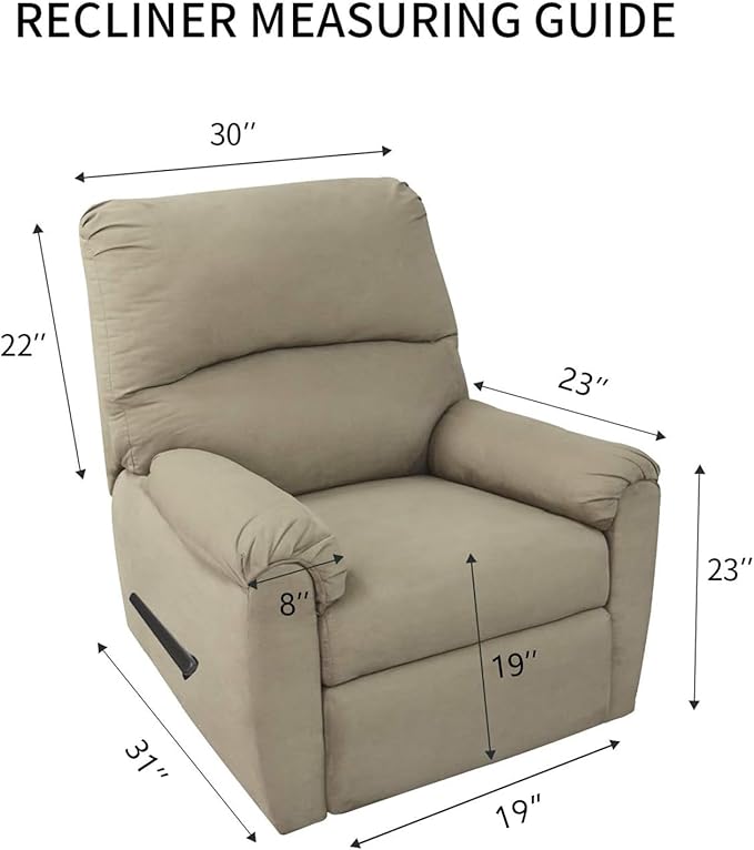 PureFit Reversible Recliner Chair Covers Couch Covers for Dogs, 19 in | Black/Black, Water Resistant Couch Protector, Washable Pet Couch Cover with Non Slip and Elastic Straps For Kids - Image 6