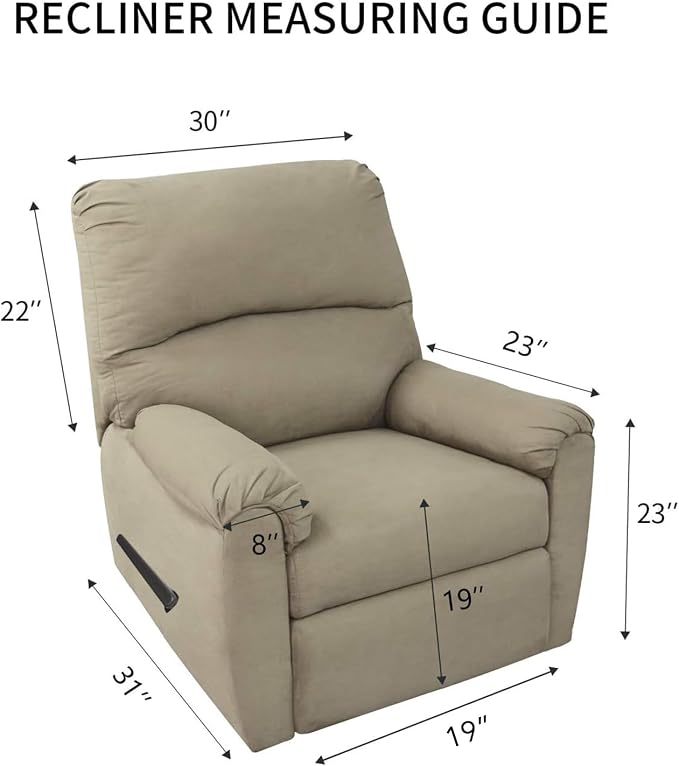 PureFit Reversible Recliner Chair Covers Couch Covers for Dogs, 19 in | Dark Gray/Beige, Water Resistant Couch Protector, Washable Pet Couch Cover with Non Slip and Elastic Straps For Kids - Image 5