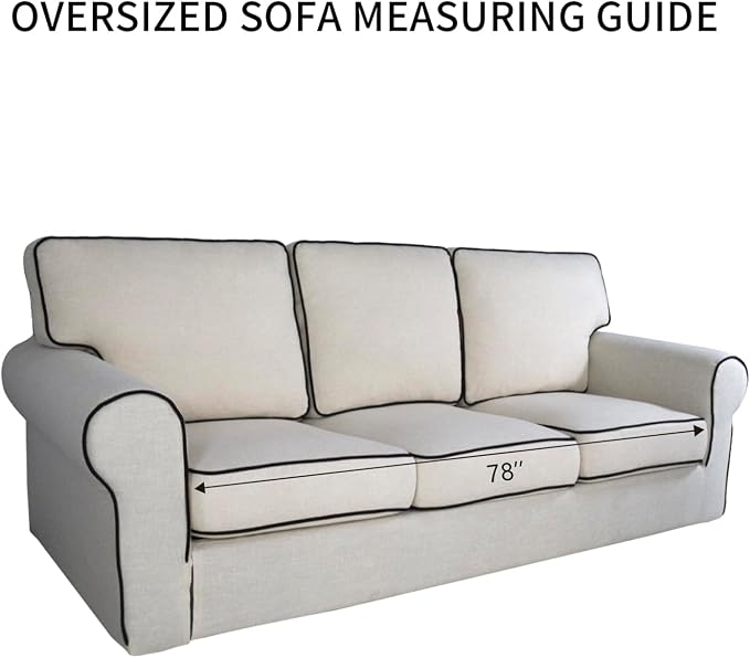 PureFit Stretch Oversized Couch Covers Fleece Sofa Slipcovers Sage Green | 1-Piece Sofa Cover Washable Soft Couch Protector, Couch Slipcover with Non Skid Foam and Elastic Bottom for Kids, Dogs - Image 6