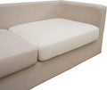 Eismodra Couch Cushion Covers Magic Stretch Sofa Slipcover for 3 Cushion Couch Dogs Pet L Shape 2 Seat Replacement Furniture Protector,Cream White Length 25-37 inches(Only 1 Piece) by Eismodra