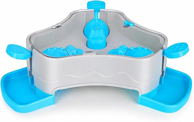 Dog Puzzle Toy, 3-in-1 Interactive Dog Puzzle Toys Press-Type Dog Treat Dispenser Toy Dog Enrichment Toy No-Slip Dog Slow Feeder Interactive Brain Training Toy for Smart Dog Cat, Blue - Image 8