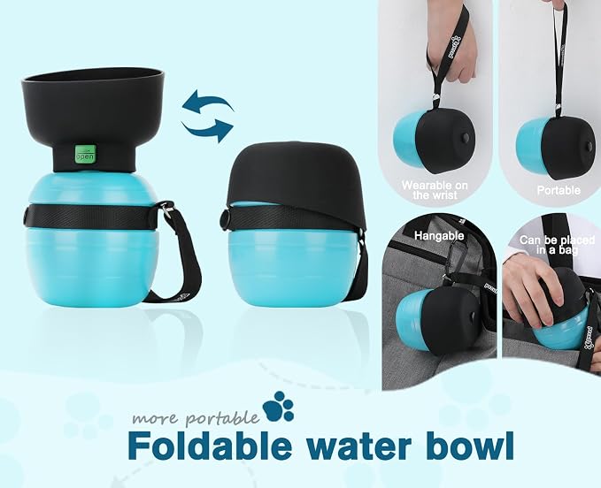 Pecute Portable Dog Water Bottle, 2 in 1 Cat Dog Travel Water Bottle Bowl Leakproof with Double Seal, BPA Free, Lightweight, Pet Small Animal Water Bottel Dispenser for Outdoor Walking Hiking Travels | Leakproof, BPA Free, Lightweight, Puppy Walking Wa... - Image 8