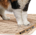 GORILLA GRIP Cat Litter Box Mat, Cushioned Coil Mesh Litter Trapping Mats, Scatter Control Supplies for Less Mess, Phthalate Free, Ultra Deep Catch Grooves, Rinse or Vacuum to Clean, 17x11 Beige by Unknown