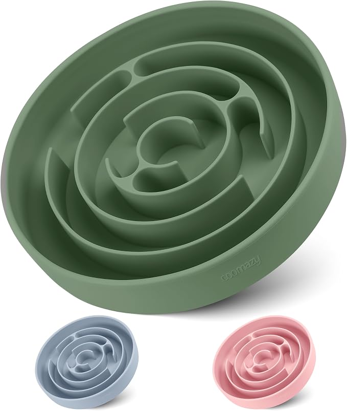 Coomazy Extra Large Slow Feeder Bowl, Silicone Dog Bowl with Suction Cups | Slow Feeder & Non-Slip Design, Boredom and Anxiety Reducer, Suitable for Large Dogs by Coomazy