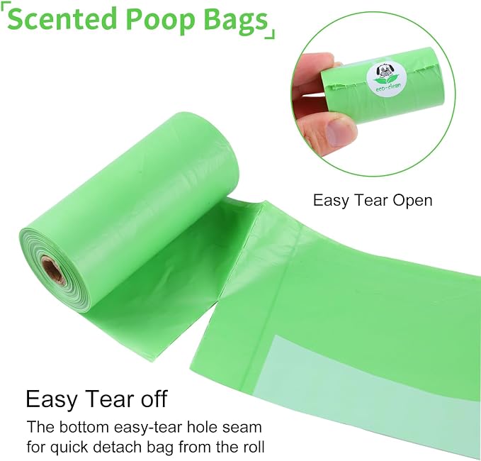 ECO-CLEAN 360 Count Dog Poop Bags with Dispenser, Leak-Proof, Unscented, 0.2 Ltr Capacity, Indoor/Outdoor Use | Leak-Proof, Unscented Doggie Waste Bags for Dogs, Cats - Image 4
