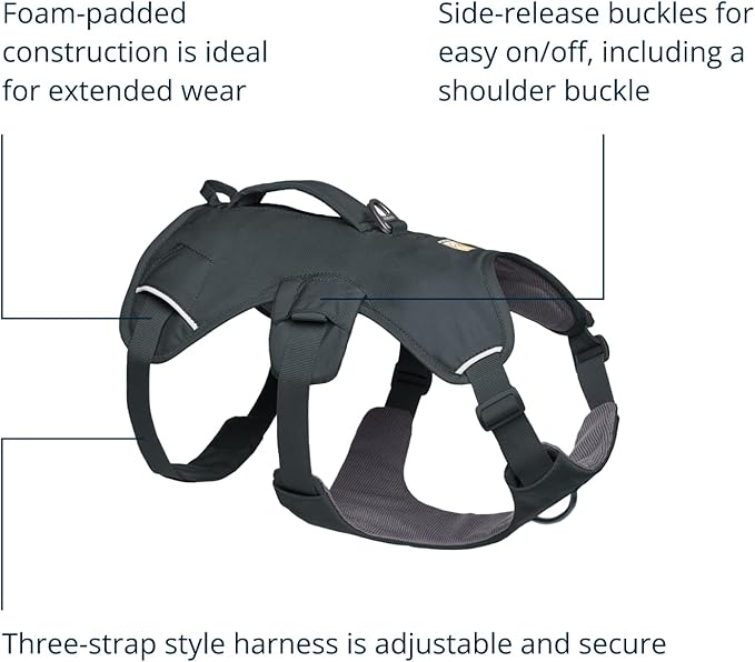 Ruffwear, Web Master, Multi-Use Support Dog Harness, Hiking and Trail Running, Service and Working, Everyday Wear, Basalt Gray, Large/X-Large - Image 5