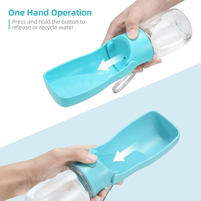 Portable Dog Small Animals Water Bottle for Walking 19 OZ or 12 OZ Pet Water Bottles for Puppy Medium Large Dogs Little Animals Water Dispenser Dog Small Animals Water Bowl - Image 3