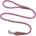 Mendota Pet Snap Leash - British-Style Braided Dog Lead, Made in The USA - Raspberry Confetti, 1/2 in x 6 ft - for Large Breeds by MendotaPet