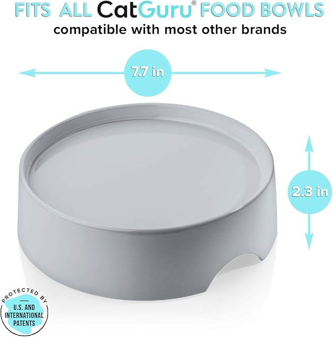CatGuru Food Table for Cat Bowls, Elevated Feeding Station for Cat Food Bowl, Raised Stand for Pet Food and Water Bowls, Pet Feeder for Indoor Cats, Stress Free Stand for Pet Dishes or Plates (Grey) - Image 3