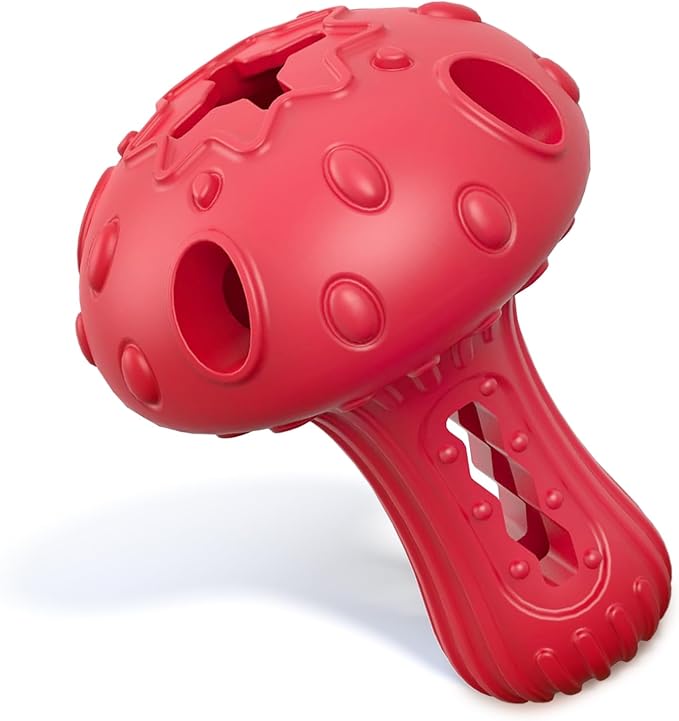 Dog Chew Toys for Aggressive Chewers, Rubber Treat Dispensing Stimulation Toy to Keep Them Busy, Durable Interactive Enrichment Puzzle Toy for Medium Large Breed Dogs by KrauzPet